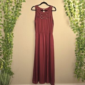 Anthropologie Corey Lynn Calter Burgandy Red Sleeveless Maxi Dress Sz 6 Petite